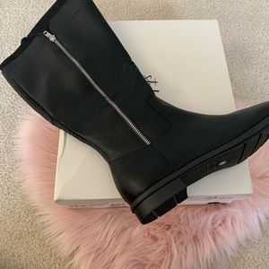 Ollie Black Wide Calf Boot